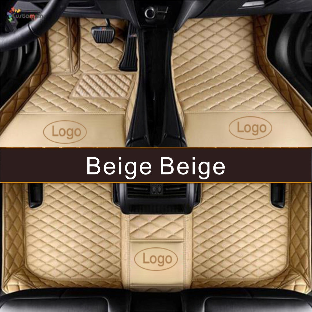 Custom Car Floor Mat in Leather with Logo (Diamond Stitching)