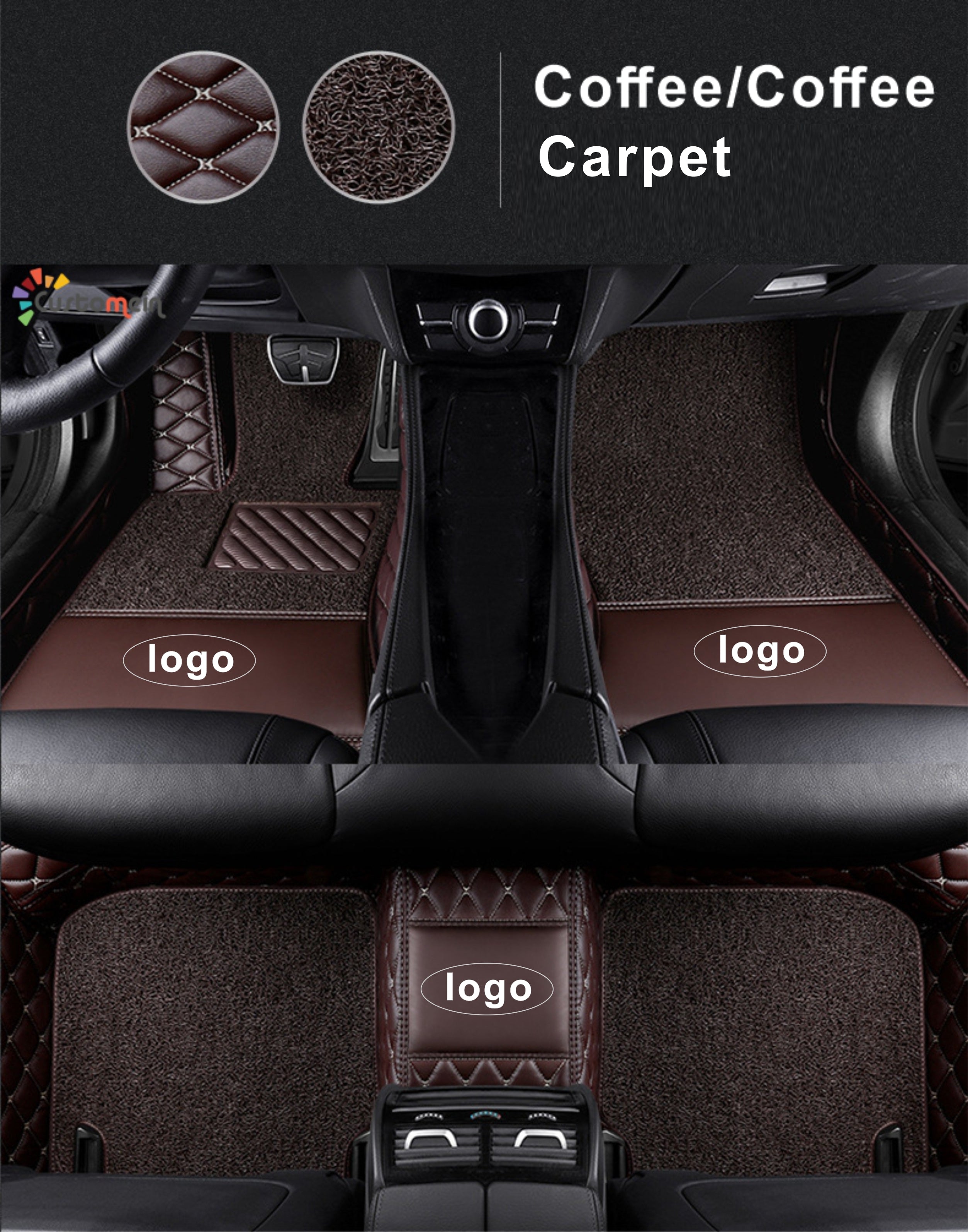 Custom Car Floor Mat-Double Layer Full Coverage with logo Classic Deluxe Edition