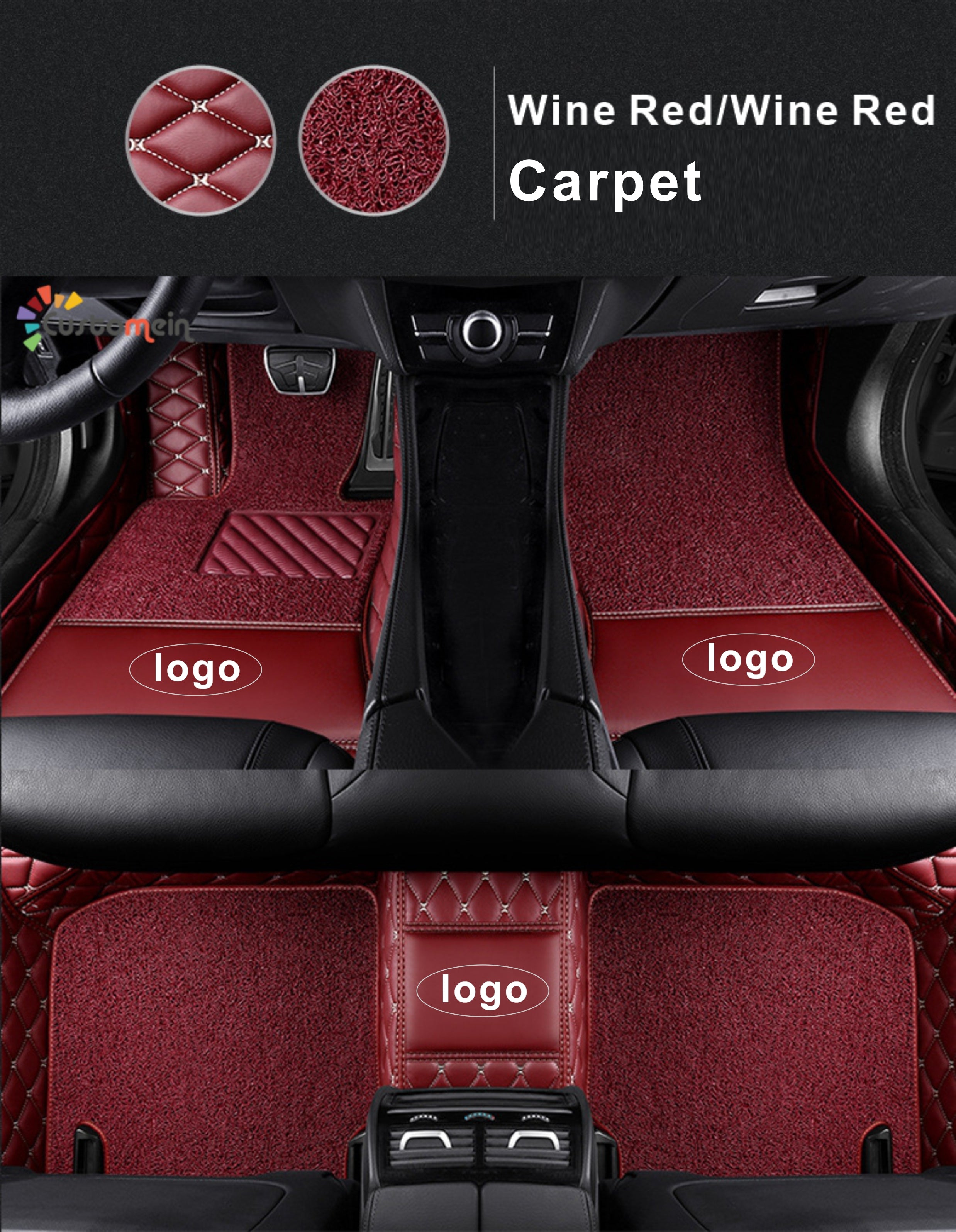 Custom Car Floor Mat-Double Layer Full Coverage with logo Classic Deluxe Edition