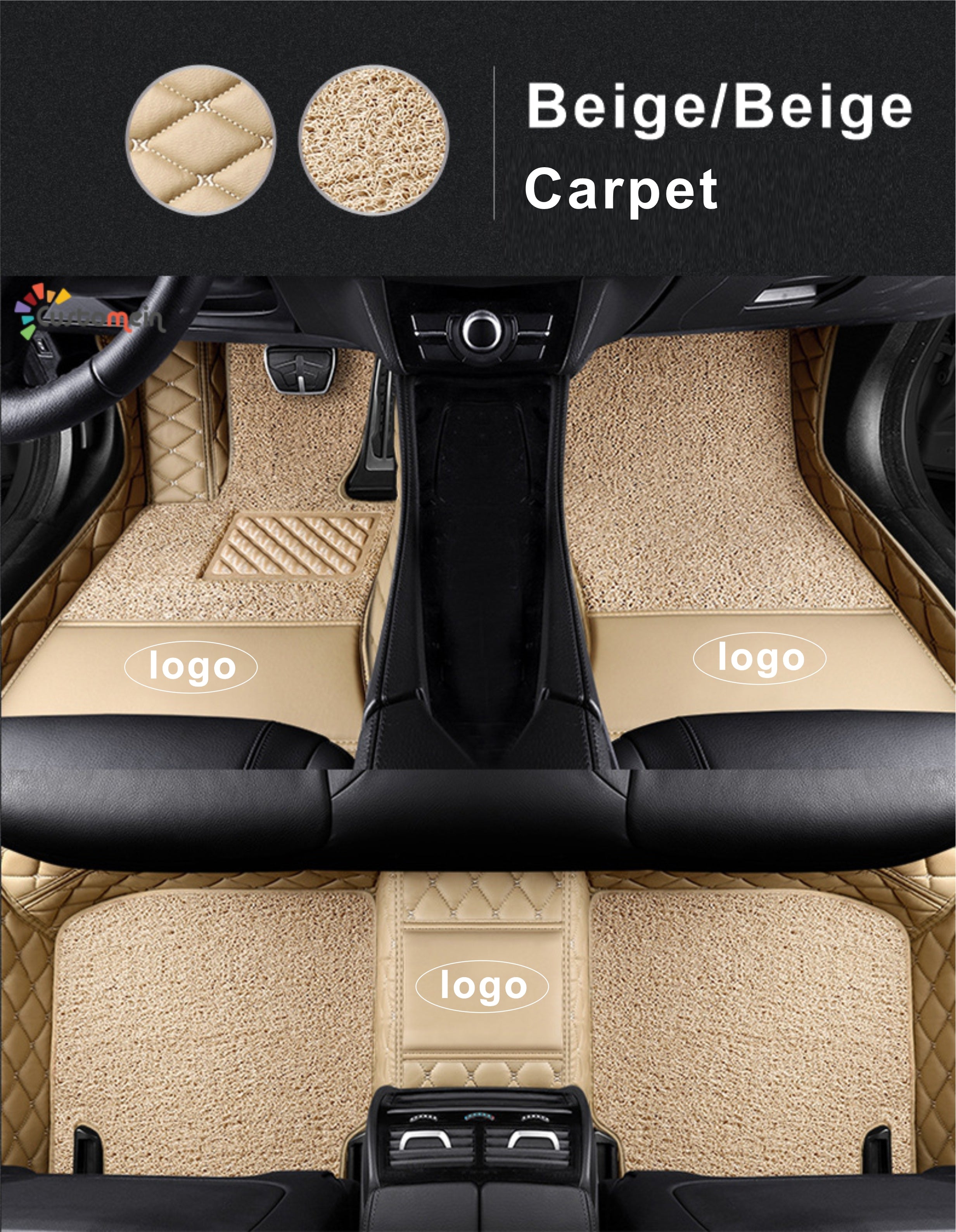 Custom Car Floor Mat-Double Layer Full Coverage with logo Classic Deluxe Edition