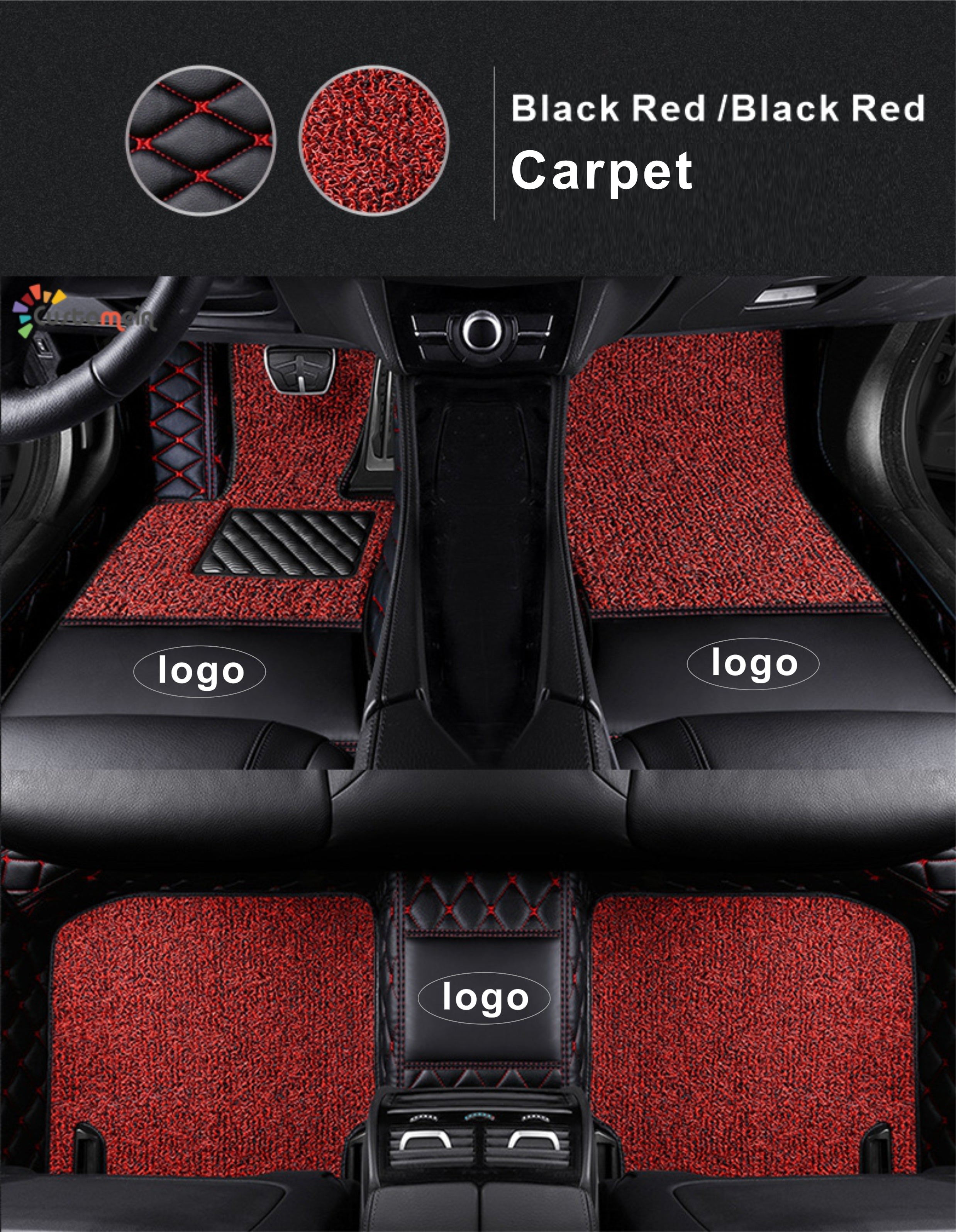 Custom Car Floor Mat-Double Layer Full Coverage with logo Classic Deluxe Edition