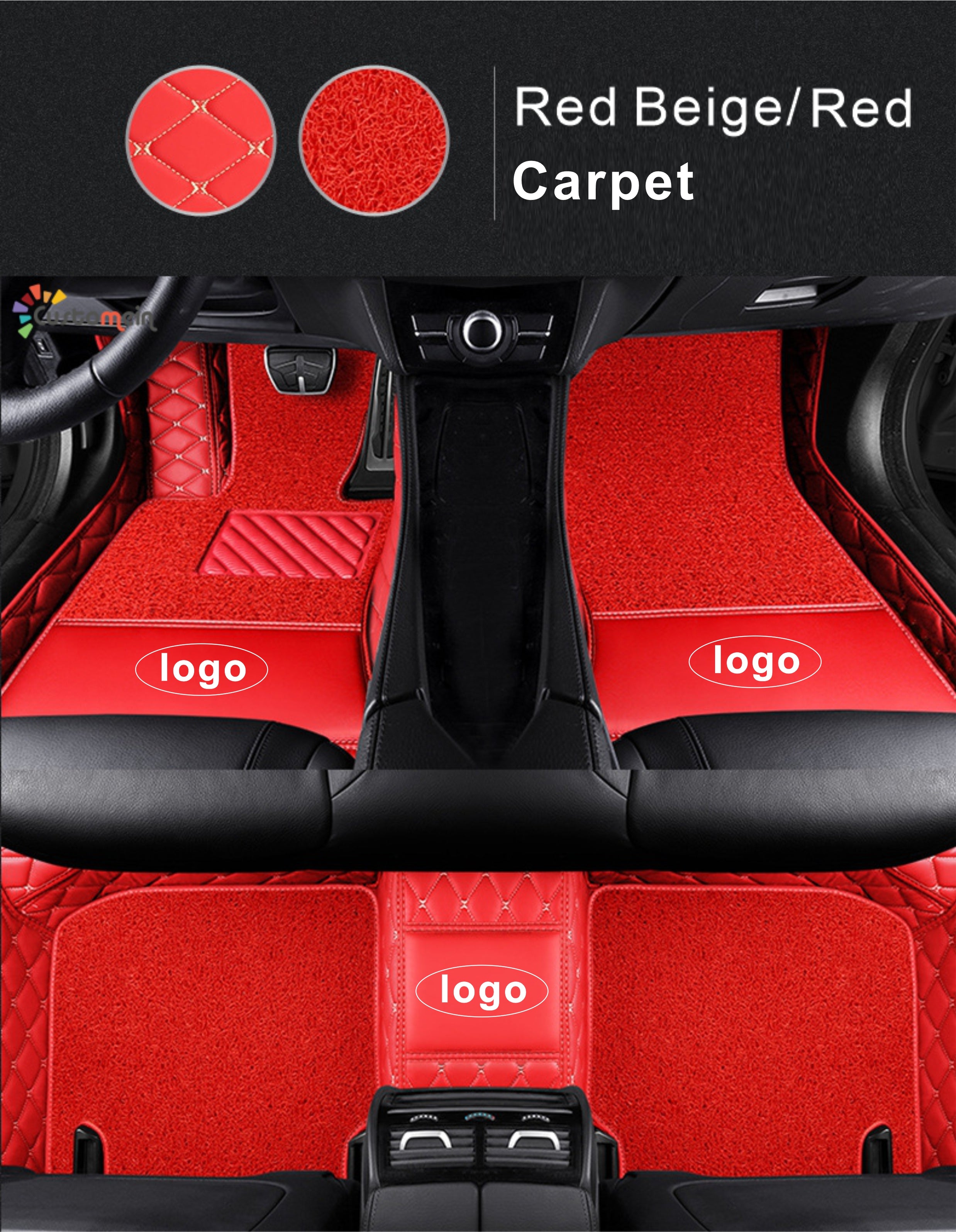 Custom Car Floor Mat-Double Layer Full Coverage with logo Classic Deluxe Edition