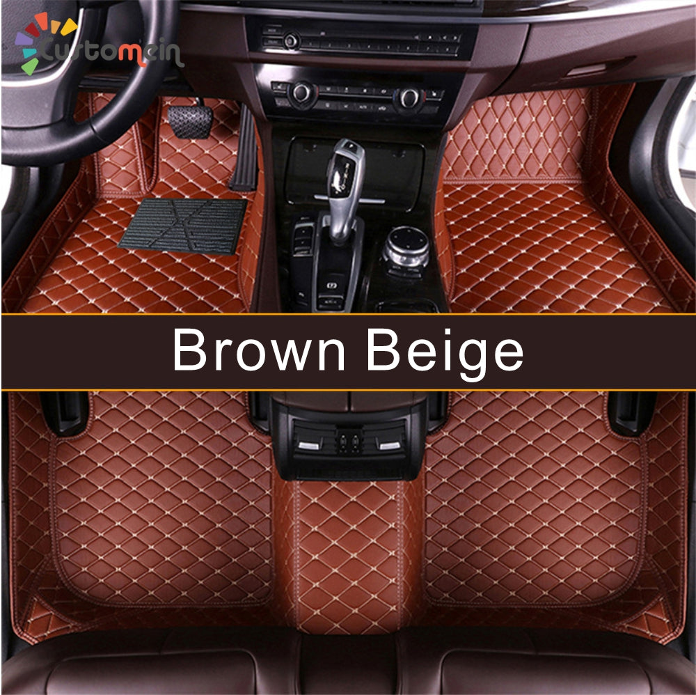 Custom Car Floor Mat in Leather (No logo）