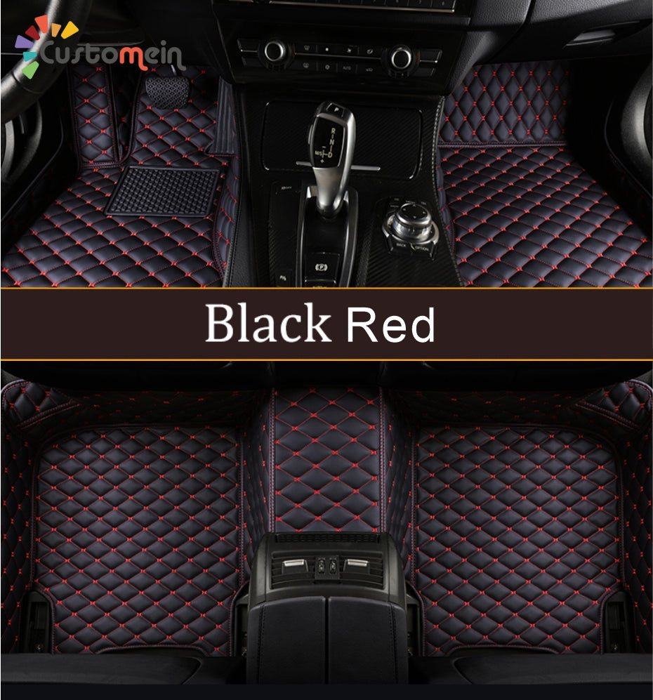 Custom Car Floor Mat in Leather (No logo）