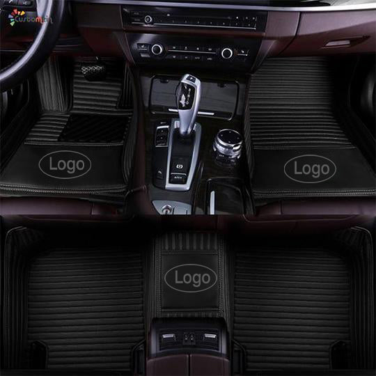 Custom Car Floor Mat in Leather with Logo